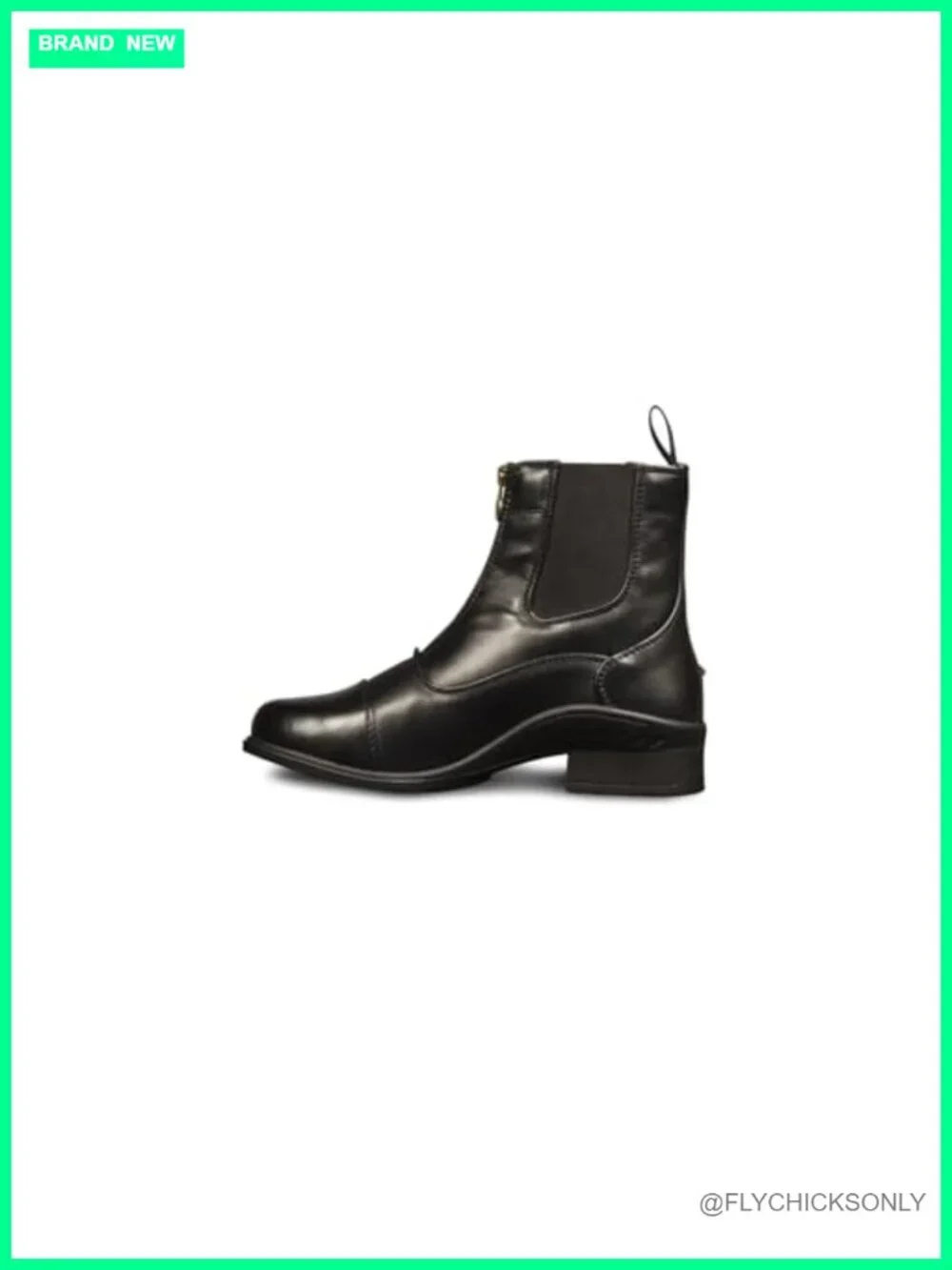Synthetic Vega Leather Equestrian Riding Paddock Boots Zip